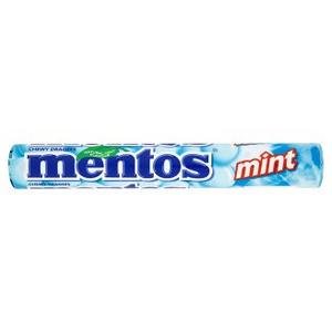 Mentos Mint - draze s mentolovou prichutou a zuvacou naplnou 38 g