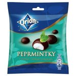 Pepermintky - dražé s pepermintovou príchuťou v horkej čokoláde Orion 100g