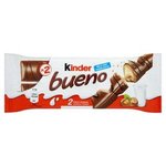 Kinder Bueno - oblátky plnené mlieč.a lieskovcovou náplňou v mlieč.čokoláde 43g