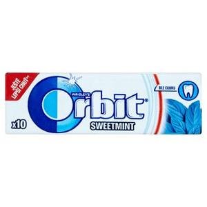 Žuvačka Orbit dražé Sweet Mint - s mätovou príchuťou bez cukru 14g (10 dražé)