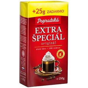 Popradska kava mleta vakuova Extra Special 250g+25g zadarmo