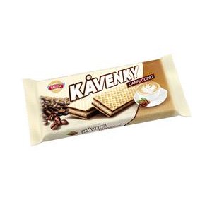 Kávenky Cappuccino 50g - oblátky s náplňou kávovou a mlieč.s cappuccino príchuť.