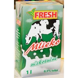 Trvanlivé mlieko nízkotučné "FRESH" 0,5% 1l