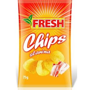 Zemiakové chipsy s príchuťou slaniny "FRESH" 75g