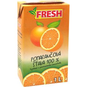 Pomarančová šťáva 100% FRESH v TP 1l
