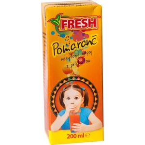 Pomarančová šťáva FRESH 0,2l TP