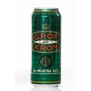 Pivo Grof en Kron v plechovke 0,5l