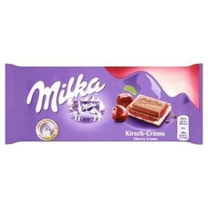 Čokoláda Milka Cherry cream - s višňovou náplňou 100g