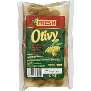 Fresh-olivy zelené plnené papričkou 190g