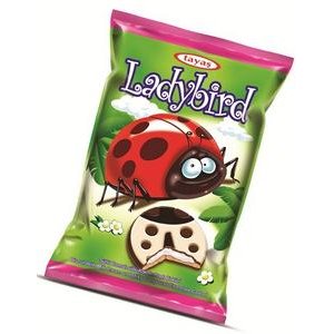 Ladybird/Lienka - susienka s mliecnym kremom v horkej,mliecnej a bielej poleve 25g