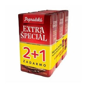 Popradska kava mleta vakuova Extra Special 250g 2+1 vyhodna cena