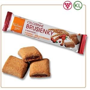 Brusienky celozrnné sušienky s Brusnicami sladené fruktózou 65 g