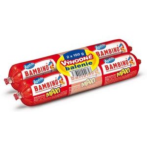 Bambino Maxi - roztieratelný tavený syr v črievku 2x150g (tuk v sušine 51%)