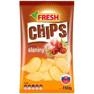 Zemiakové chipsy s príchuťou slaniny "FRESH" 150g