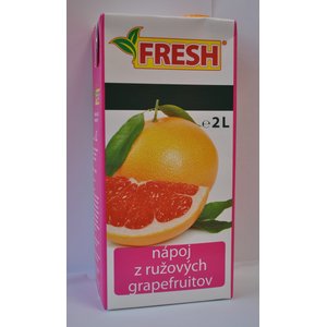 Nesýtený nápoj FRESH Rúžový grapefruit v TP 2l