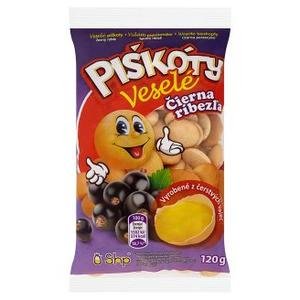 Veselé piškóty s príchuťou čiernej ríbezle 120g