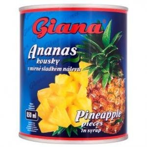 Ananasový kompot/kúsky Giana 850ml