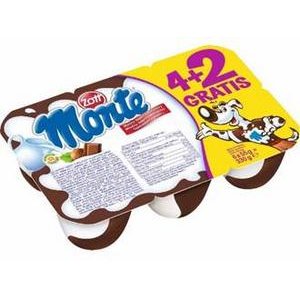 Zott Monte - Mliečny dezert čokoládový s lieskovými orieškami 6 x 55g