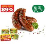 Klobása s divokým cesnakom Krásno - 89% obsah mäsa