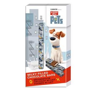 Secret Life of Pets - tyčinky z mliečnej čokolády s mliečnou náplňou 8x12,5g=100g