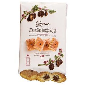 Grona Cushions - vankúšiky z lístkového cesta s náplňou s čokolád.príchuťou 288g