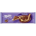 Čokoláda Milka Triolade - Mliečna, biela a tmavá mliečna čokoláda 280g