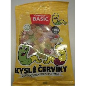 Fresh Kysle cerviky - zele s ovocnymi prichutami 100 g