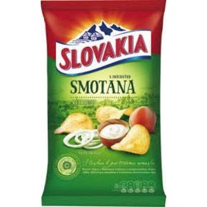 Slovakia Chips s príchuťou Smotany s Cibuľou 140 g