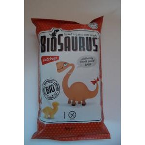 BioSaurus detsky kukuricny bezlepkovy Snack s Kecupom v bio kvalite 50 g