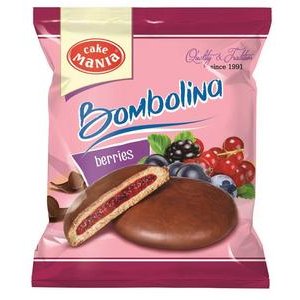 Bombolina Cake Mania 55g-Koláč z lineckého cesta s ovoc.náplňou v kakao.poleve