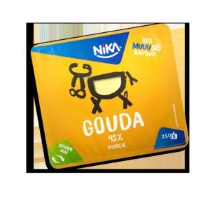 Gouda Nika 45% 250g-Polotvrdý zrejúci plnotučný syr
