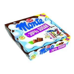 Zott Monte - Mliečny dezert čokoládový s lieskovými orieškami 4 x 55g menej cukru -30%