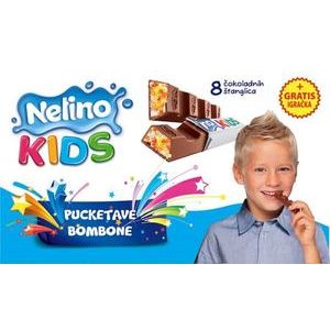 Nelino Kids - mliec.cok.s mliecnou naplnou a s praskajucimi cukrikmi 96g