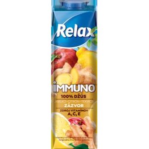 Relax Immuno 100 % Džús - Zázvor, Jablko, citrón, tekvica 1 l /TP