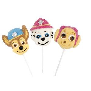 Paw Patrol Mallow Pop 45 g - Maršmelou lízanka - tváre zvieratok