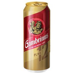 Gambrinus 12° - pivo ležiak svetlý 0,5 l / plechovka