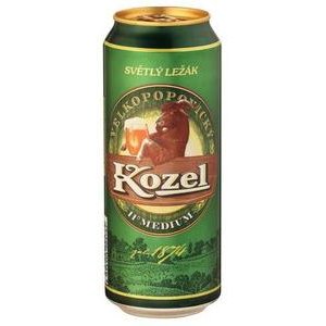Velkopopovický Kozel 11% - výčapný ležiak svetlý 0,5 l / plechovka