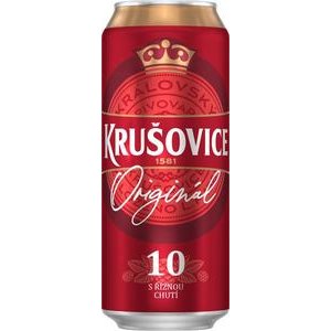 Pivo Krušovice svetlé 10% 0,5l/plech