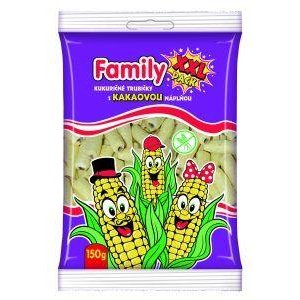 Family XXL - kukuricne mini trubicky s kakaovym kremom v sacku 150g