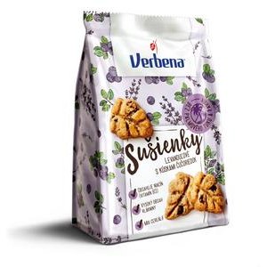 Verbena sušienky Levanduľové s kúskami Čučoriedok 90 g + 20% zdrama