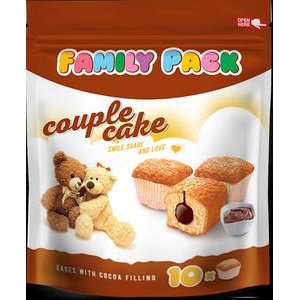 Couple Cake Family Pack 200 g - pečivo z treného cesta s Kakaovou náplňou jed.b.