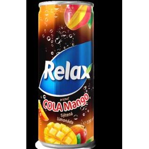 Relax Cola / Mango - sytena limonada 330 ml / plech.