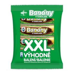 Banány v čokoláde - želé tyčinka v horkej čokoláde 4x45 g - multipack