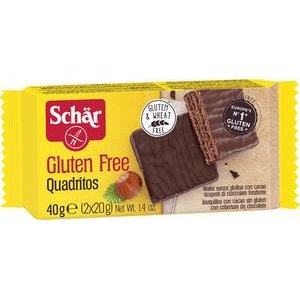 Schär Quadritos Bezgluténové kakaové oblátky v horkej čokoláde 40 g