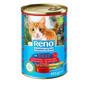 Krmivo pre mačky s Hovädzím mäsom Reno 415 g / konzerva