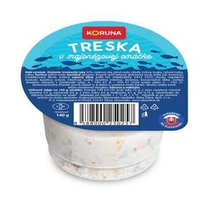 Koruna-Treska v majonéze 140g ( Ryba Žilina)