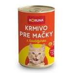 Koruna - Krmivo pre mačky s hovädzím mäsom 415g/konzerva