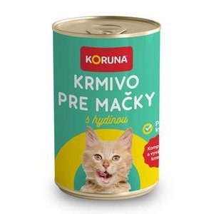 Koruna - Krmivo pre mačky s hydinovým mäsom 415g/konzerva