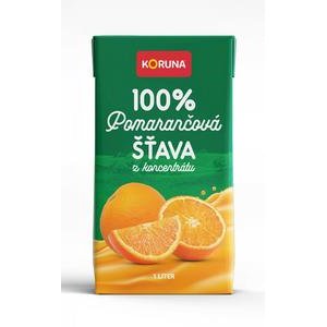 Koruna - Pomarančová šťava 100% v TP 1l
