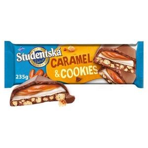 Študentská pečať Caramel  a  Cookies 235g - čok.s kúskami sušienok a karamel.nápl.